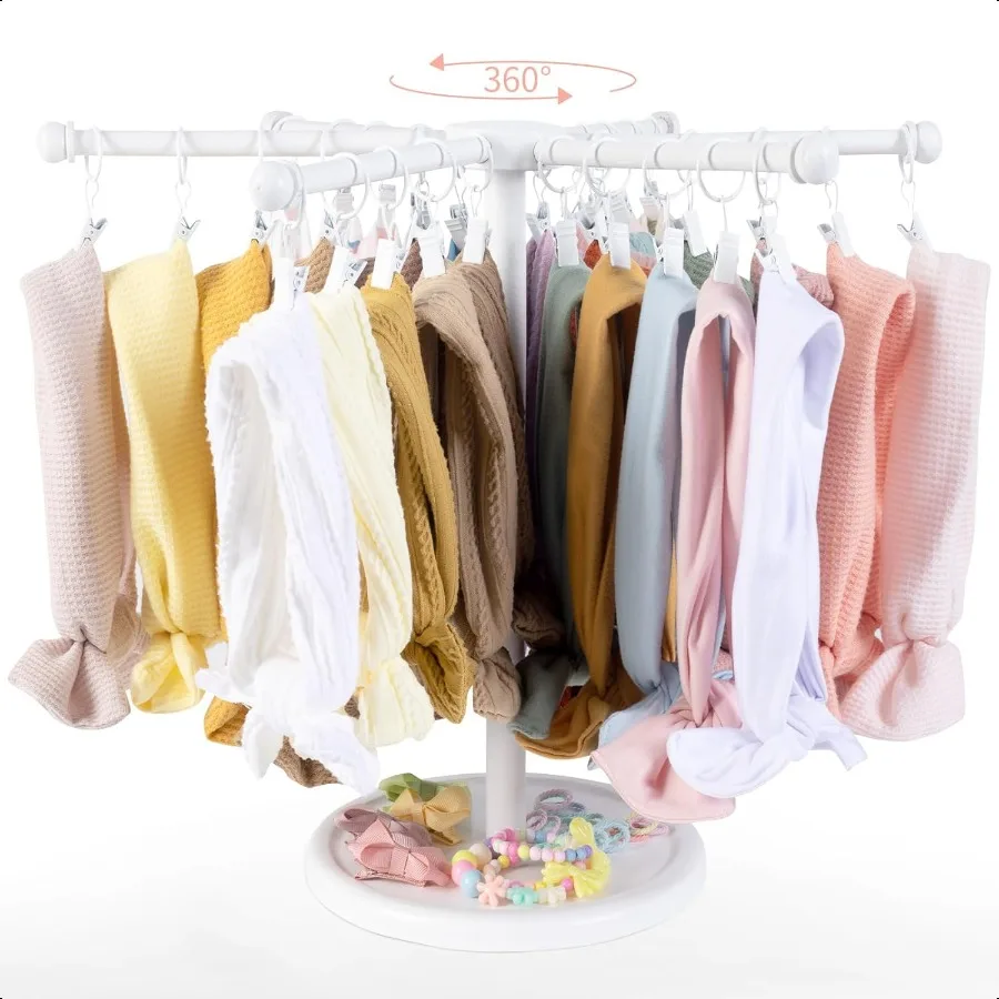 

Headband Holder Bow Organizer for Girls360 Rotating Hair accories Organizer Storage Baby Headband Display Stand Hair Bow Rack f