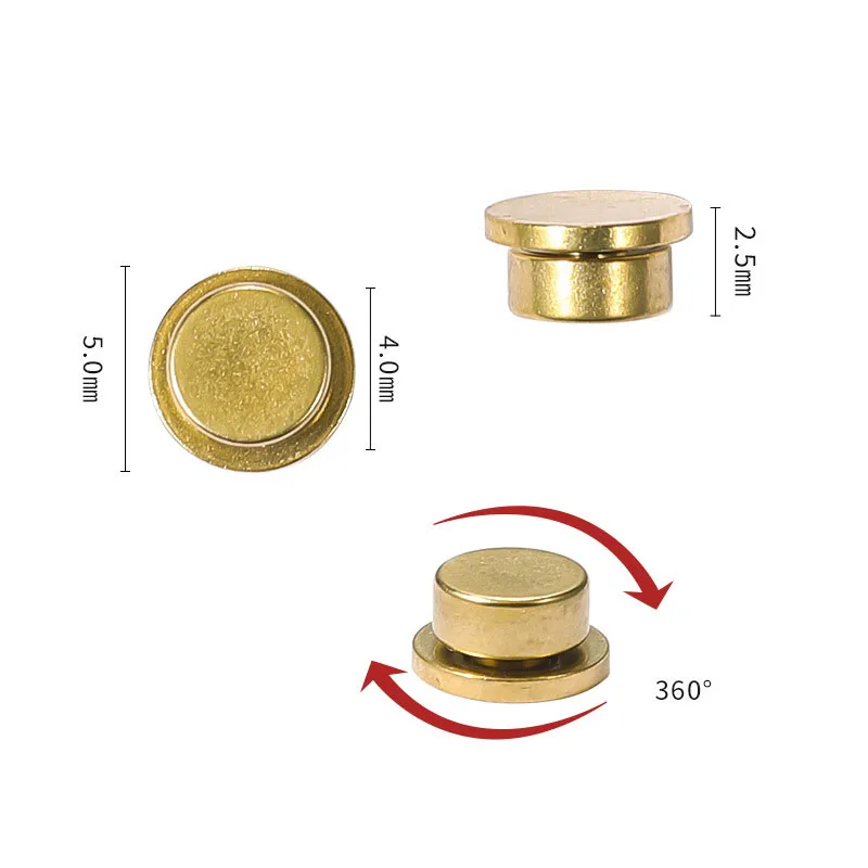 5PCS Metal Rotating Bearing For Nail Art Decorations Charms Rhinestones Jewelry Accessories Parts Swivel Manicure Supplies Tool