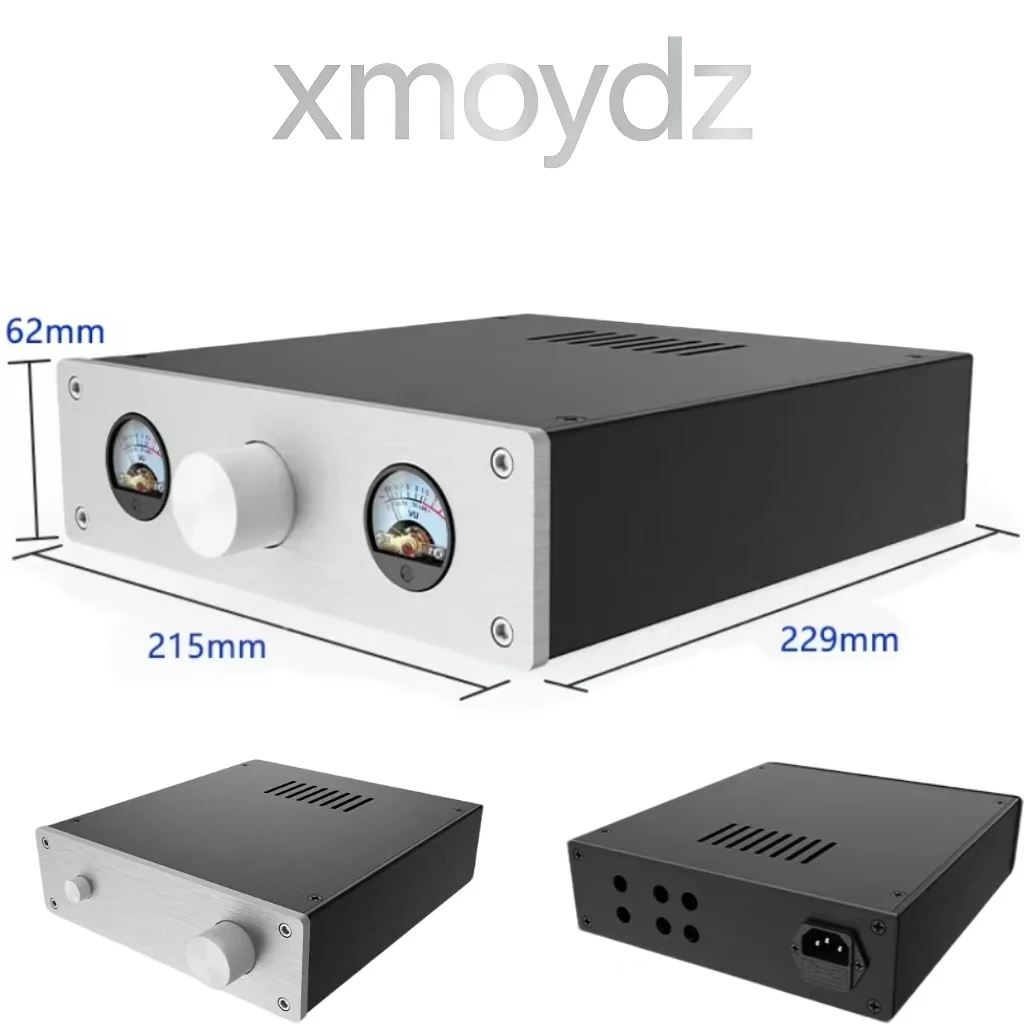

Preamp Chassis Amplifier Chassis 6mm Front Panel 215*62*229mm Full Aluminum with VU Meter Power Supply xmoydz 2106
