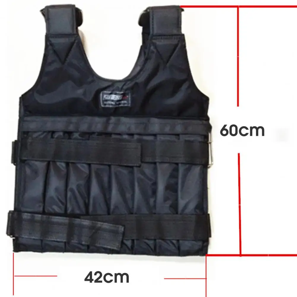 20Kg Loading Weighted Jacket Adjustable Run Loading Weighted Vest Widen Shoulder Boxing Weight Training Sand Vest Clothing