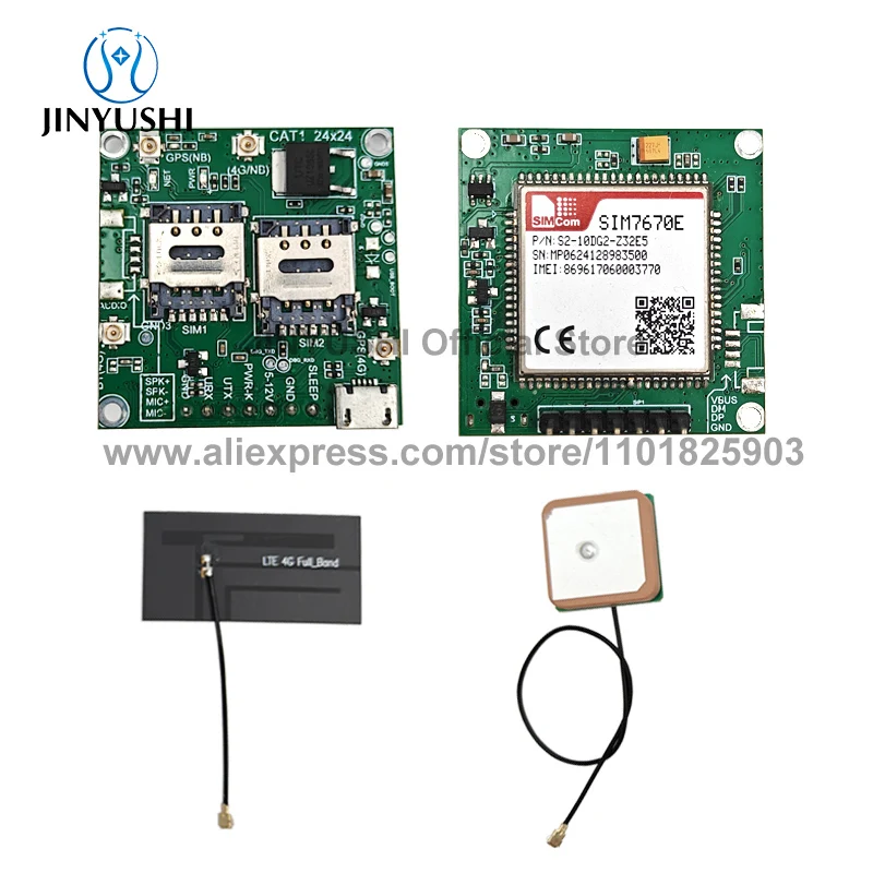 

Основная плата SIMcom SIM7670E SIM7670NA SIM7670G SIM7670E-MNGV LNGV SIM7670G-MNGV LTE CAT1 + 4G + чип Qualcomm с GPS-антенной