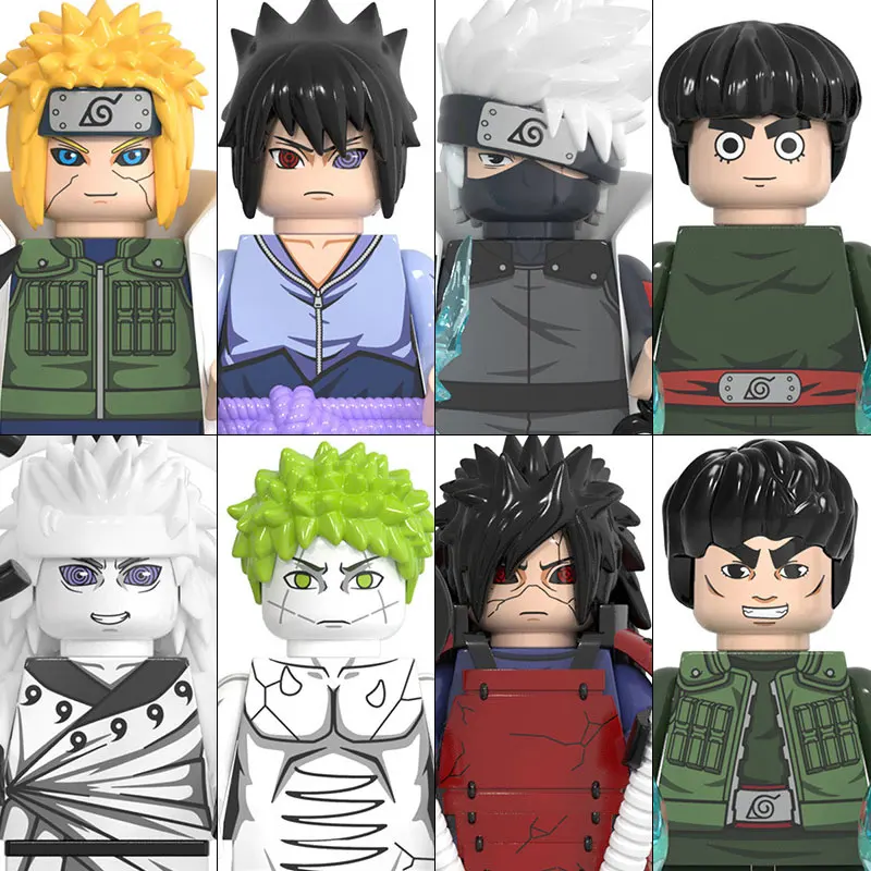 WM6109 Bloques de Construcción Naruto, Figura de Acción de Rock Lee, Boruto, Mitsuki, Gaara, Namikaze Minato, Tobirama, Accesorios para Niños
