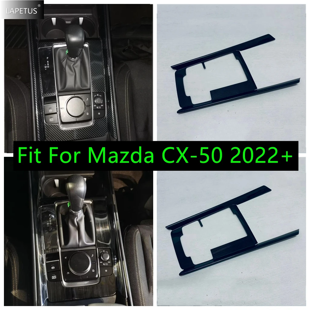 

LHD Car Center Control Gear Shift Box Decor Panel Cover Trim For Mazda CX-50 2022 2023 2024 Stainless Steel Interior Accessories