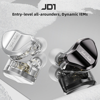 FiiO/JadeAudio JD1 High Performance Dynamic Driver HIFI Bass stereo In Ear Monitor Headphones Sport Gaming Earbuds with Mic