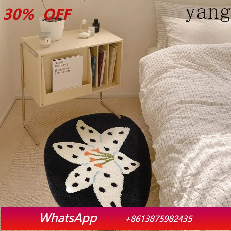 

LTT Flower Bedroom Bedside Blanket Bathroom Floor Mat Home Toilet Absorbent Floor Mat