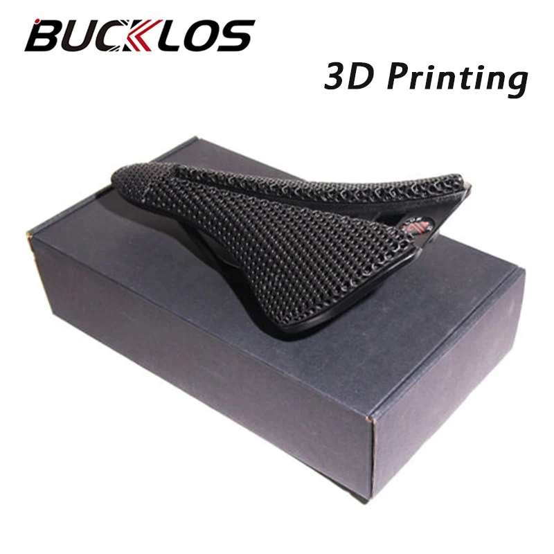 BUCKLOS 3D Printed Bicycle Saddle Hollow Bike Seat Cushion Comfortable Breathable Road Cycling 3D Seat Ergonomic MTB Parts