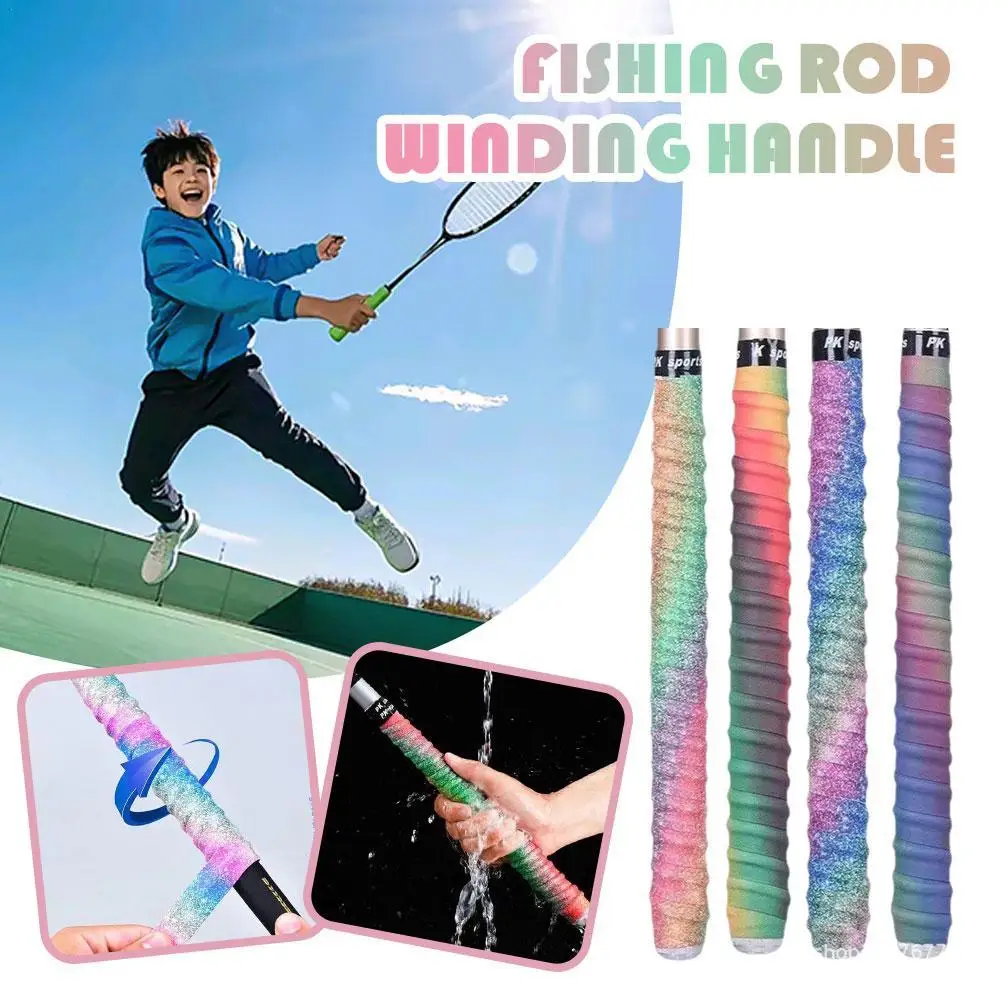

1.5m Anti-slip Fishing Rod Sweatband Breathable Tennis Badminton Racket Grip Tape Bicycle Handle Anti-slip Band Fish Accessories