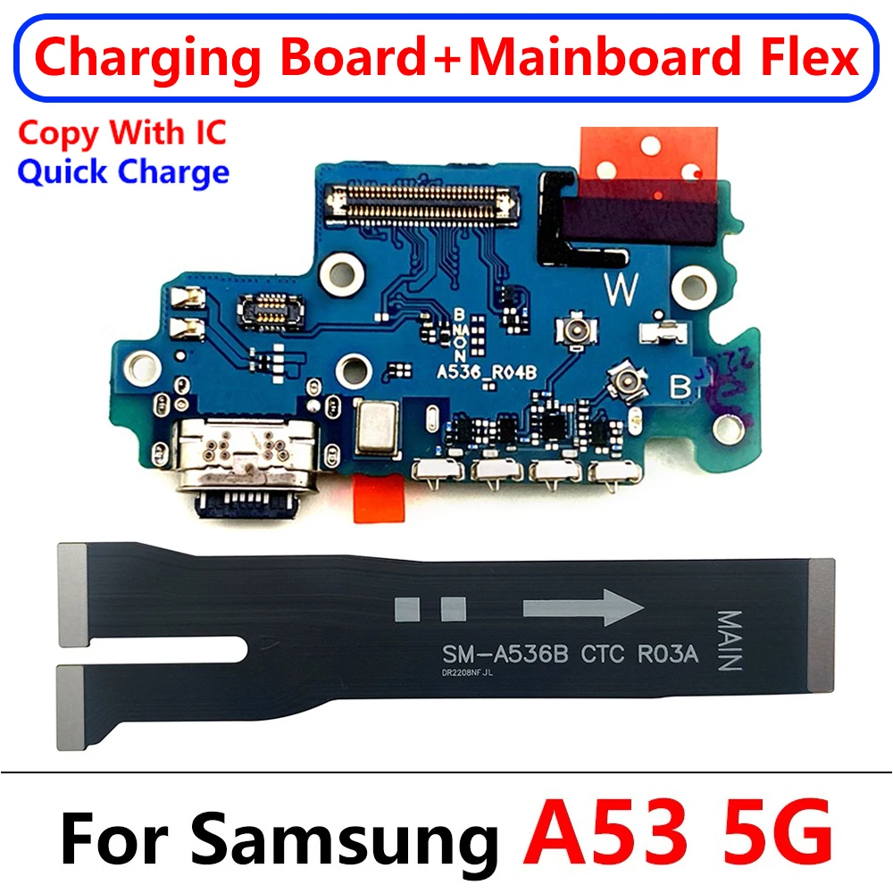 For Samsung A22 A32 A33 A53 A73 A72 A24 A54 A34 4G 5G Dock Connector USB Charger Charging Port Mainboard Main Flex Cable