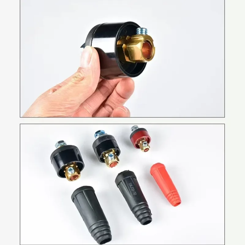 Welding wire quick plug socket quick connector electric welding machine pure copper DKJ10-25 European quick plug accessories