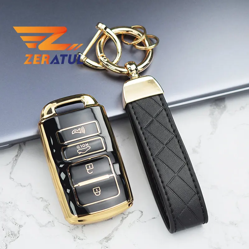 Shell Fob Keychain For KIA Cadenza K9 K7 K-04 Sorento K900 and New K7 Key 2013 Year To 2016 Year 4Buttons TPU Car Key Case Cover