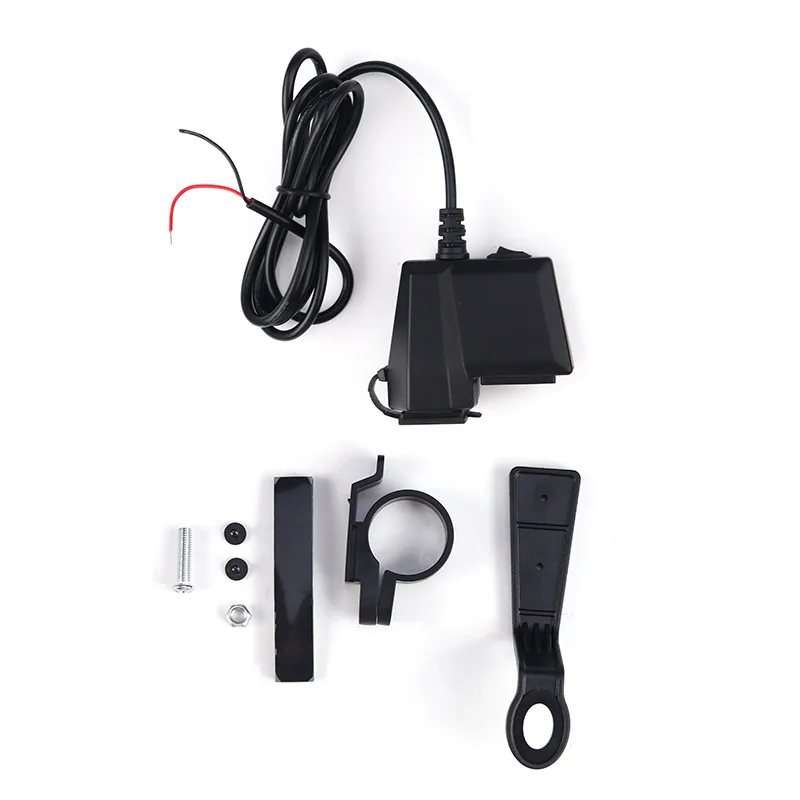 

Motorcycle mobile phone charger 3.1A double usb with cigarette lighter 10-24V with voltage display table 9-90V accessories