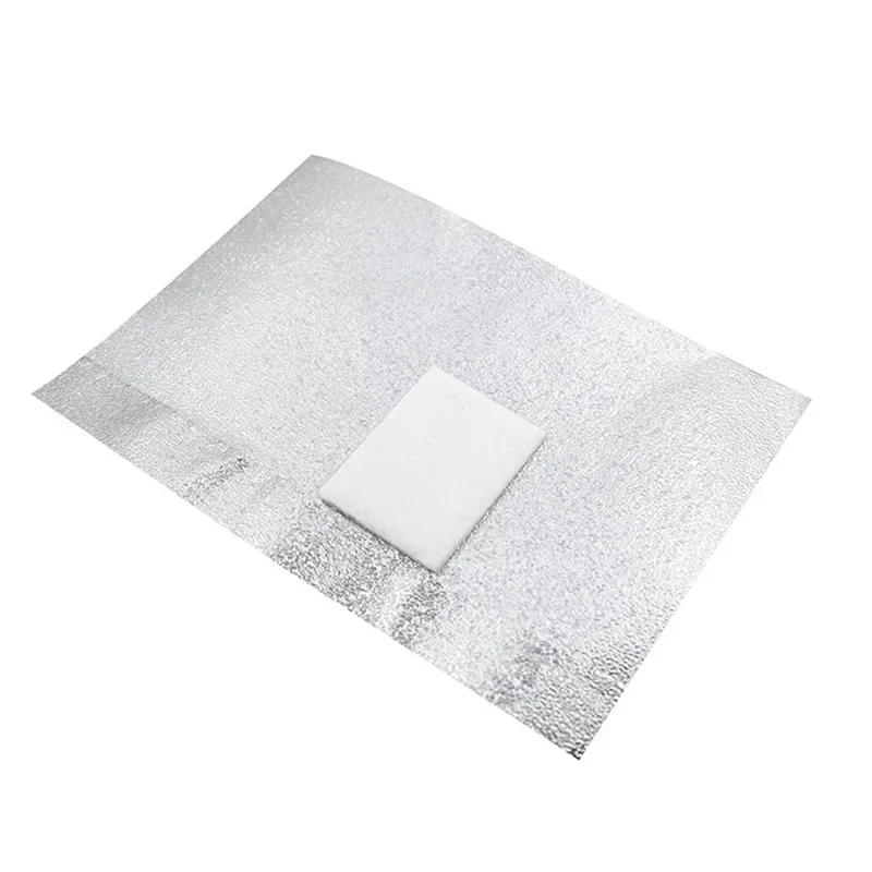 100 ピース/バッグアルミ箔ネイルアートソークオフポリッシュ爪除去ラップネイルタオルジェルポリッシュリムーバーマニキュアツール