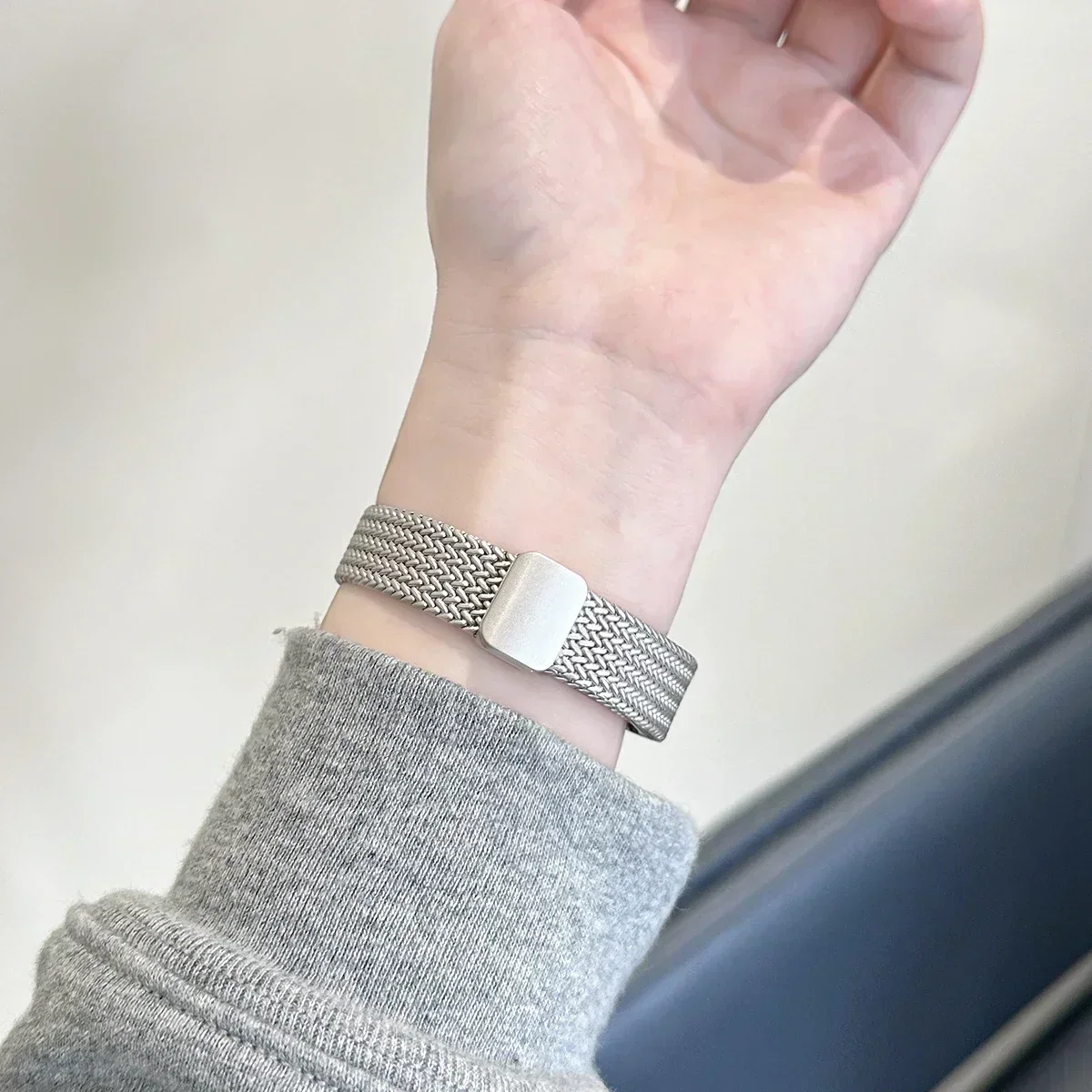 Magnetisches Faltbares Schleifenband für Apple Watch Ultra 2 49mm 45mm 41mm Stahl-Uhrenarmband für iWatch Serie 1 2 3 4 5 6 7 8 Ultra – Detail 5