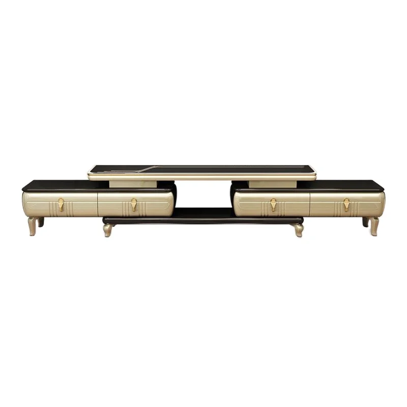 Luxury Metal Detals Tv Stand Design Drawer Innovative Feet Living Room Tv Table European Storage Mueble Salon Room Furniture