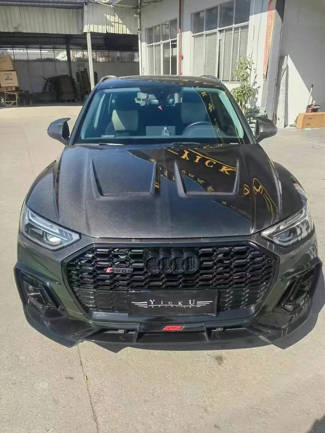 Hot Sell MSY Style Dry Carbon Fiber Front Hood Body Kit for Audi Q5 SQ5 2021-2023 Engine Bonnet High Quality CAR Fit Hood