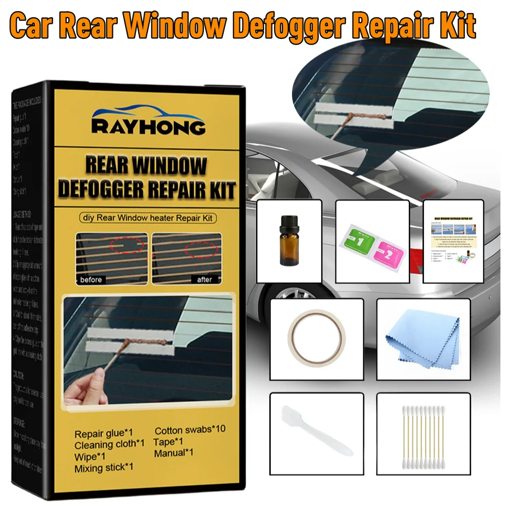 Car Rear Window Defogger Repair Kit DIY Quick Repair Heater Grid Lines Fix Heater Glass Lines Defroster Grid Car Accessories