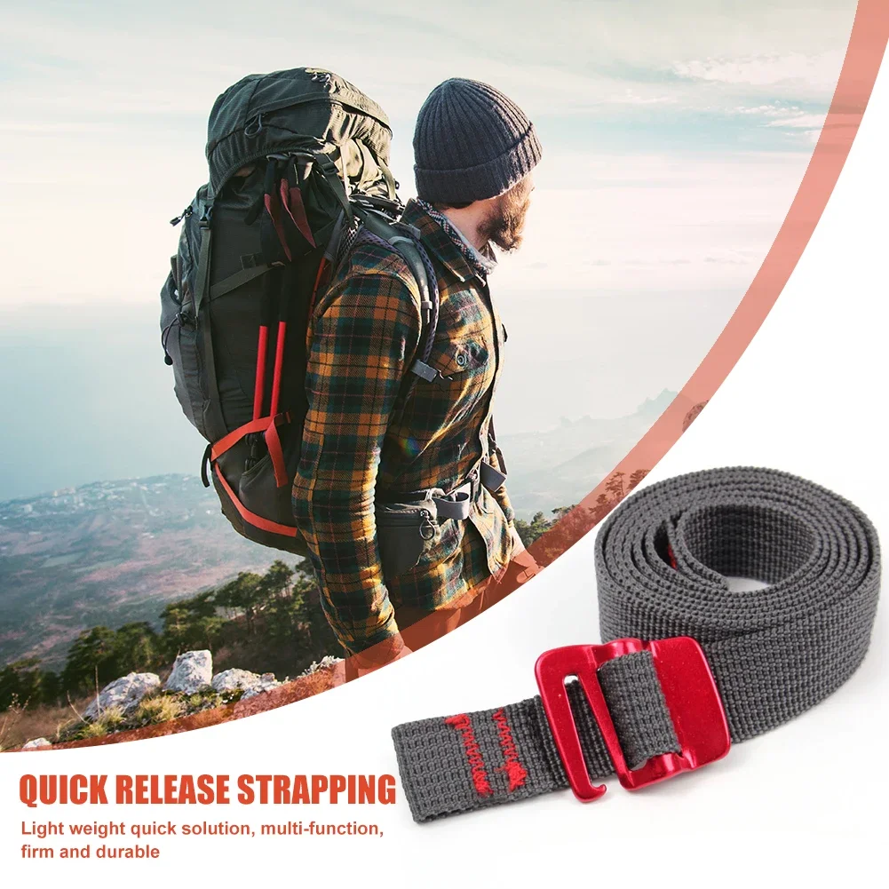 1-20PCS  Hiking Climbing Tension Belts Buckle Tie-Down 1.5m Belt Cargo Straps Cord Tape Nylon Rope with Quick Release Hook