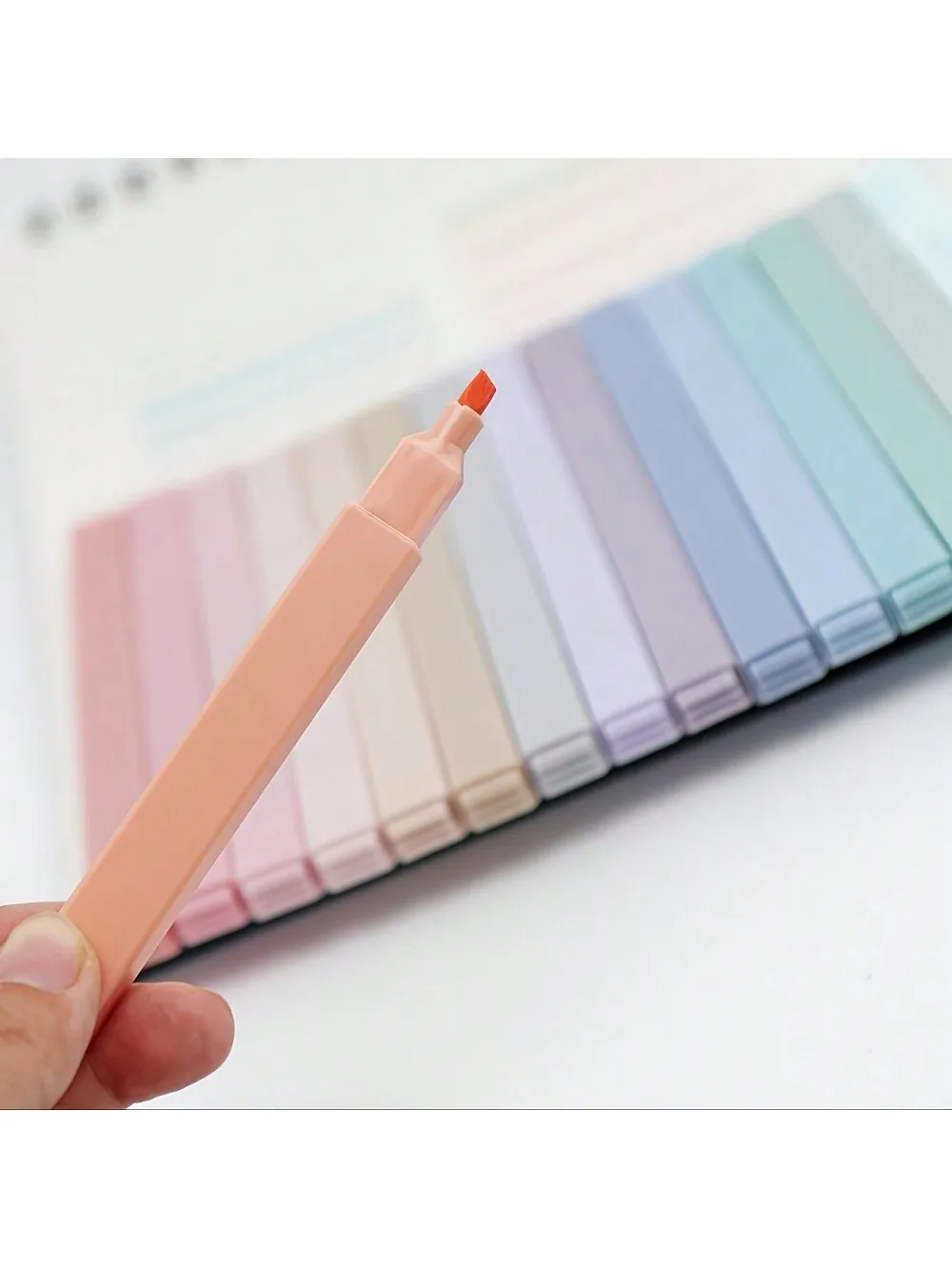 6/12/24pcs Pastel Highlighter Set - Ink-Free & Smudge-Proof for Journals, School Supplies, Office - Easter Gifts for Teens image 3