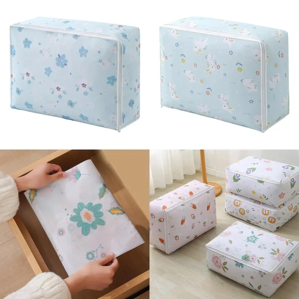 

Spacious PEVA Storage Container for Clothes Bedding Zippered Dustproof Designs N2UD