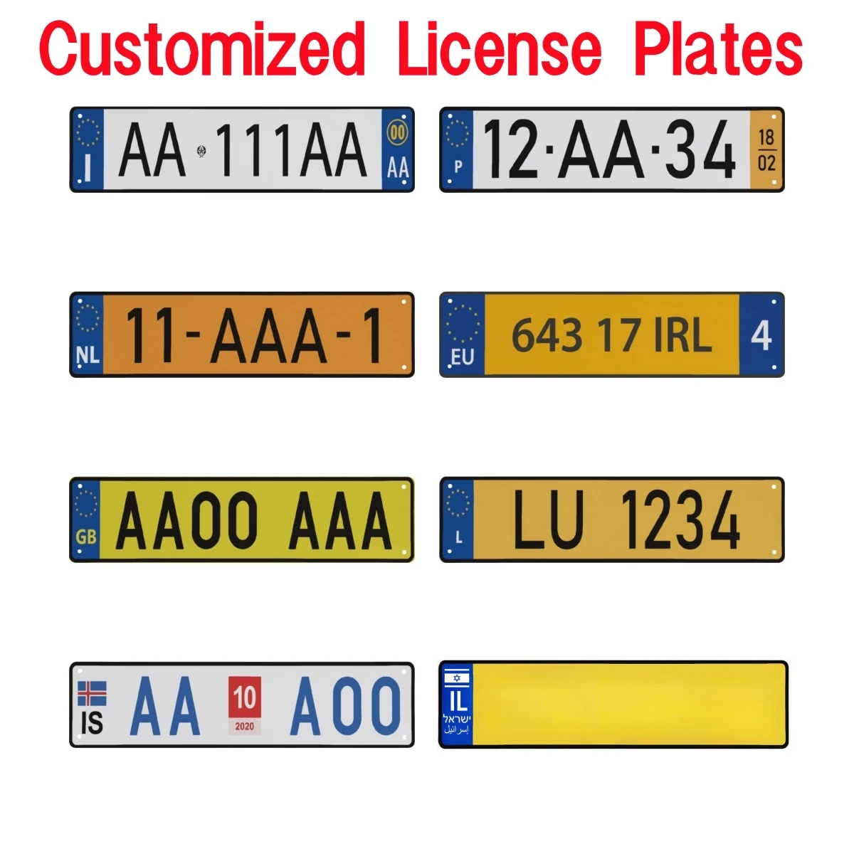 

Customize License Plate Number Road Sign House Number Metal Sign Garage,Tin Vintage Decor Car, Home Wall, Courtyard Funny Signs