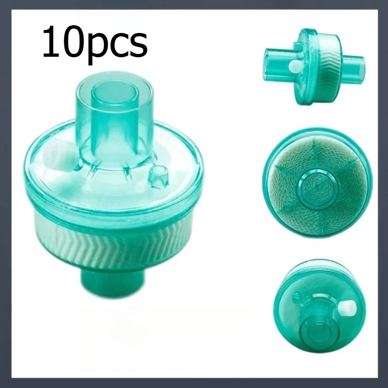 10pcs Disposable Breathing System Filters artificial nose Bacteria HEM Filter Ventilator Accessories Moisture Heat Exchanger