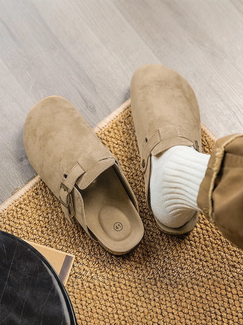 

Men's Summer Outdoor Wearable Slippers Soft Wood Waterproof Non-slip Driving Office Lazy Casual Half Slippers