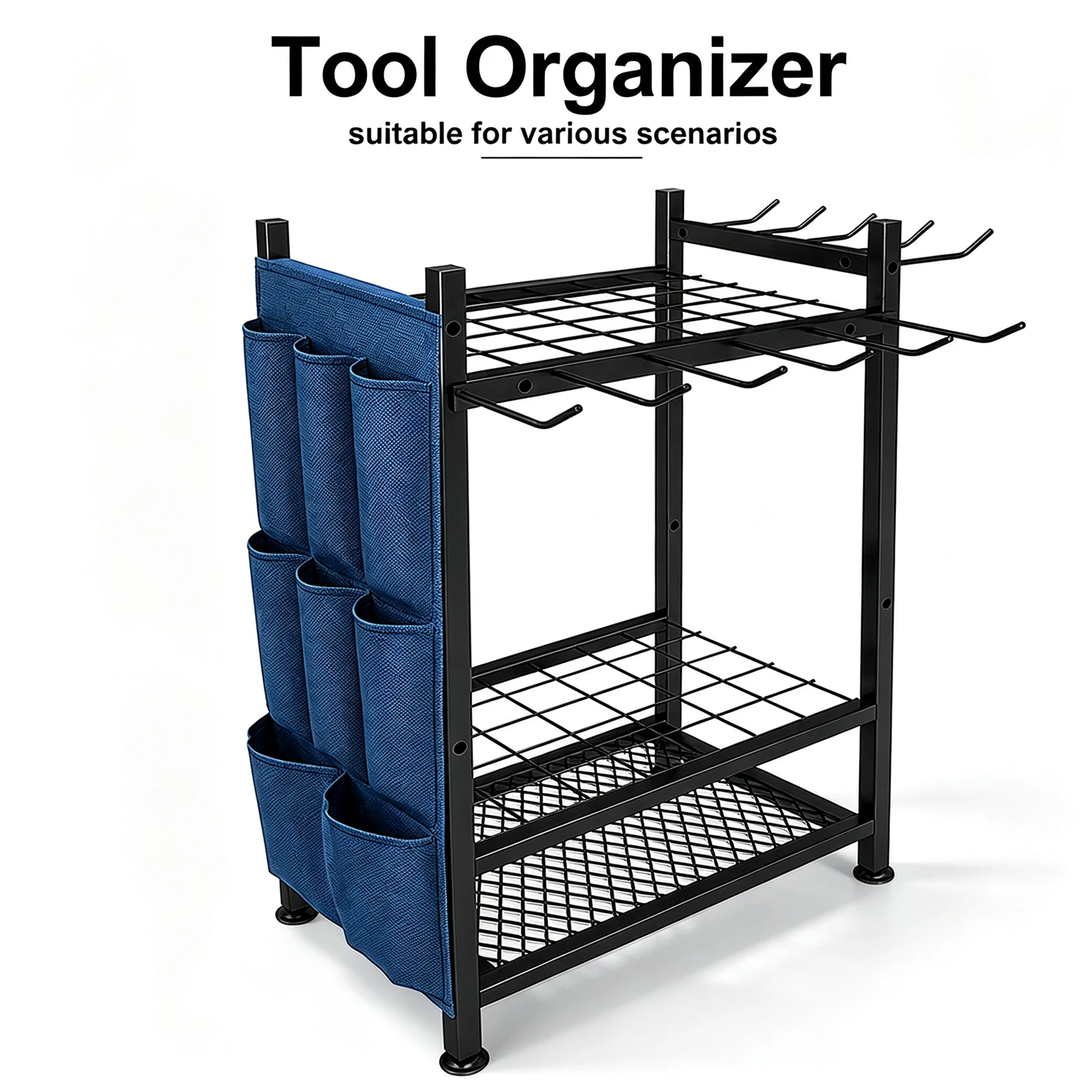 Garden Tool Organizer, YardTool Tower Rack For Garage Organization And Storage, Holds Long-Handled Tools/Rakes/Brooms, Heavy Duty SteelGarden Tool Stand For Shed