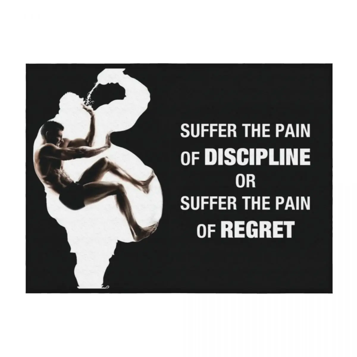 

Bodybuilding Fitness Inspirational Workout Quote Throw Blanket Soft Plaid Decoratives Sofa Quilt Sofa Blankets