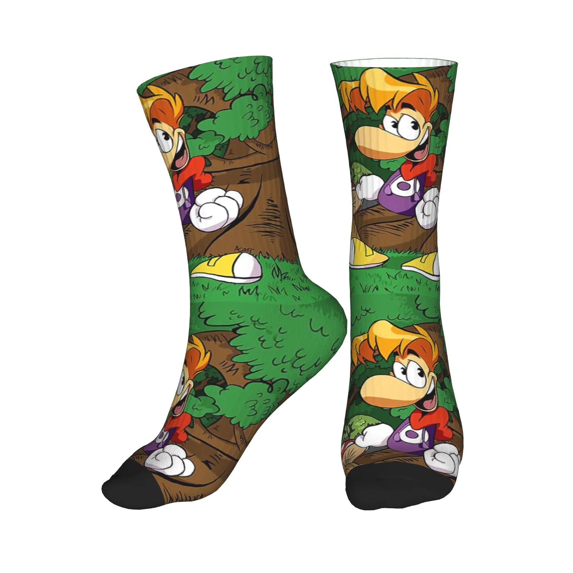 

All Seasons Cartoon Games Rayman Legends Sport Middle Tube Socks Sweat Absorbing Crew Socks Funny Stockings for Men Women