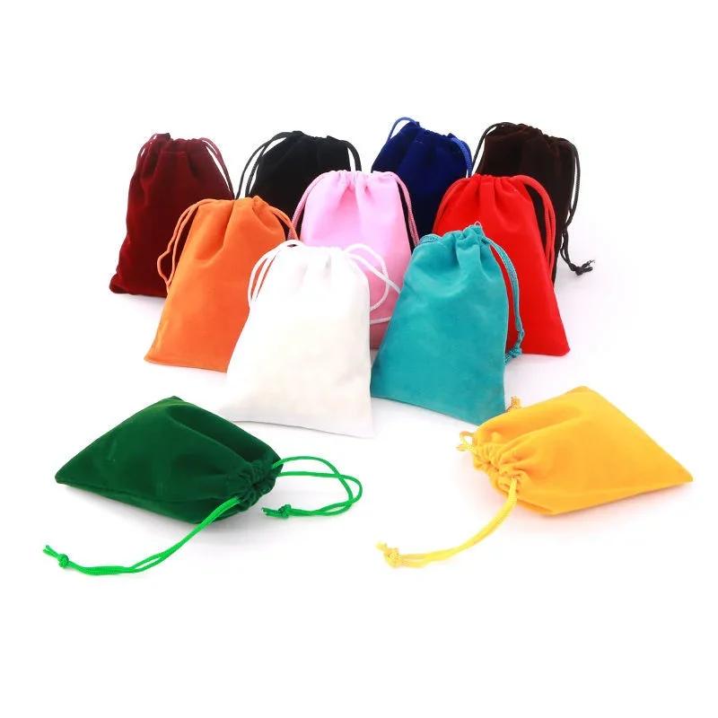 10/50Pcs 5x7 7x9 Multisize Velvet Bag Drawstrings Pouches Small Size Jewelry Gift Display Wedding Decoration Packing Bags