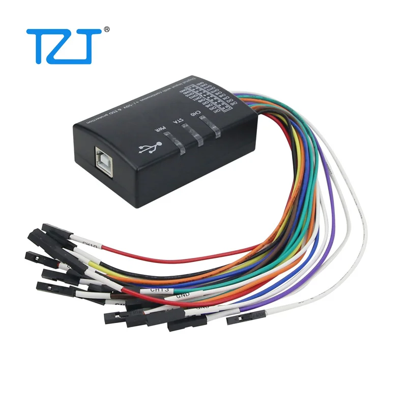 TZT Mini 16 Logic Analyzer USB 100M Max Sample Rate 16CH Version 1.1.34 Support 1.2.10 Software