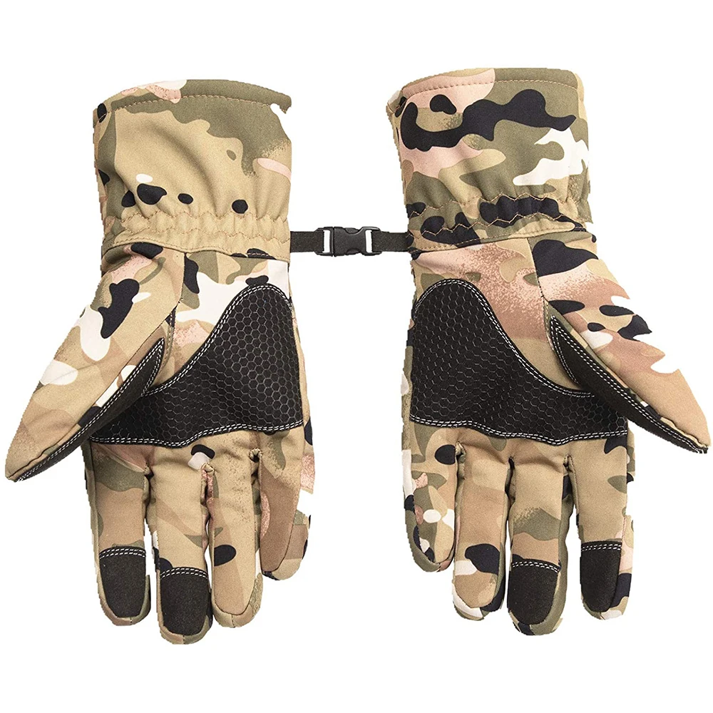 Winter Gloves Warm Waterproof Non-Slip Fishing Gloves Motorcycle Gloves Winter Camo Hunting Ski Camping Gloves