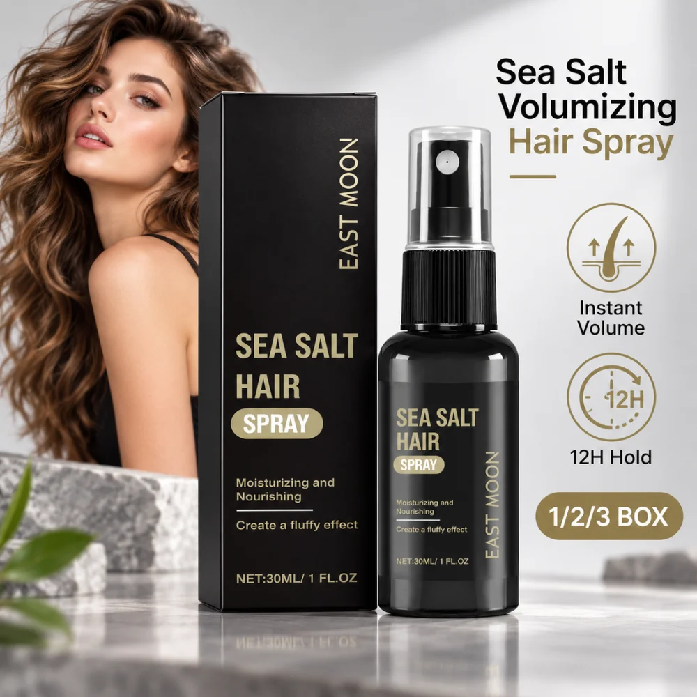 30ml Sea Salt Volumizing Hair Spray Aloe Vera Seaweed Ginger Root Texturizing Styling Mist Long Lasting Beach Wave Hair Care