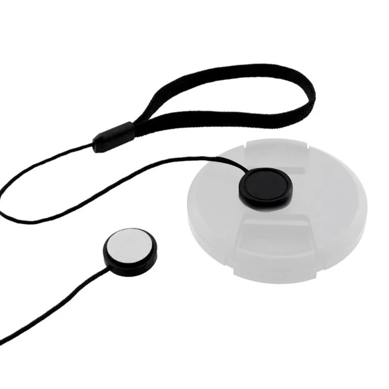 5 шт. чехол для объектива, шнур для защиты от потери, универсальная крышка для объектива зеркальной камеры DSLR, чехол-держатель для объектива, ремешок для предотвращения потери