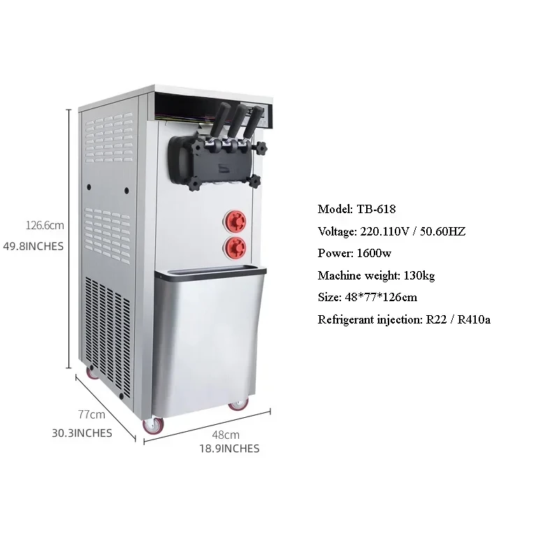 Soft hine Commercial Kitchen Applianc Three Flavors Big Output V V