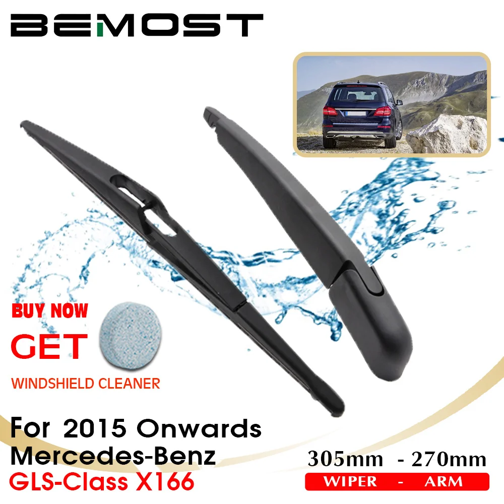 Car Rear Windscreen Windshield Wiper Arm Blades Natural Rubber For Mercedes Benz GLS-Class X166 305MM 2015 2016 2017 2018 2019