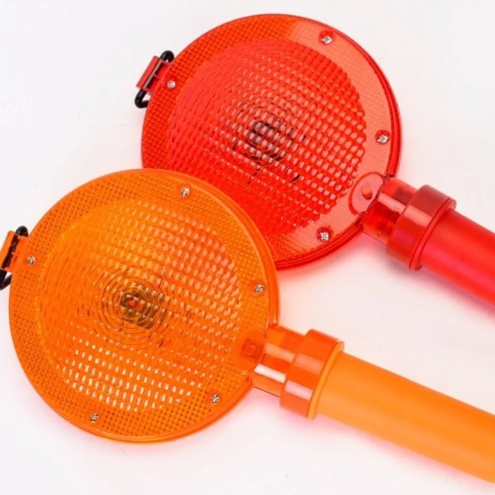 Waterproof Handheld LED Barricade Light with Hanging Ring LED Light Source Traffic Safety Light Strobe Function High Visibility