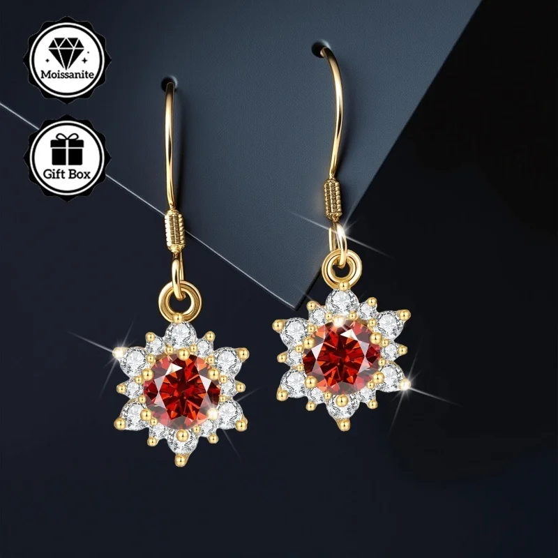 

Ювелирные изделия LAMVOICE / из муассанита для женщин / серьги с крючком из стерлингового серебра S925, рождественский подарок, высококачественные ювелирные изделия