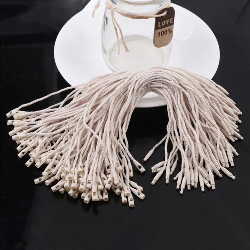 100Pcs Clothes Tag Rope White Black cords cotton hanging tablets garment bag tags DIY clothing Hang Tag Rope String accessories