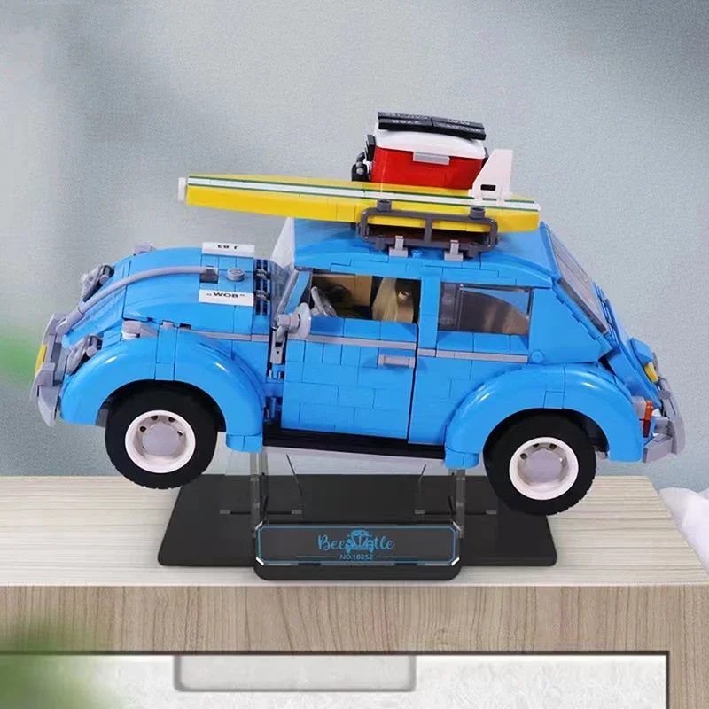 1167PCS Technical Creative Retro Blue Beetle Car Building Blocks Assemble Bricks Camper Vehicle Toy Gift For Children Kids