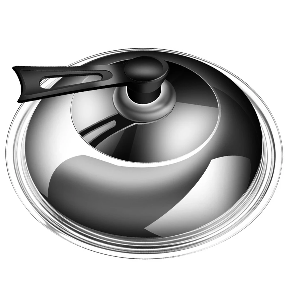 

1pc Universal Stand-up Lid for Pots Stainless Steel Visible Pot Cover Easy Clean Kitchen Cooking Tool Food Cover Pan