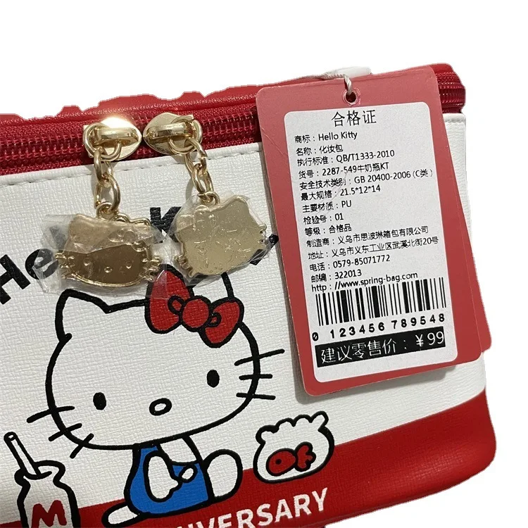 Hello Kitty Kawaii Sanrios Anime Large-Capacity Simple Cosmetic Bag 2022 New High-End Portable Travel Storage Skin Care Bag