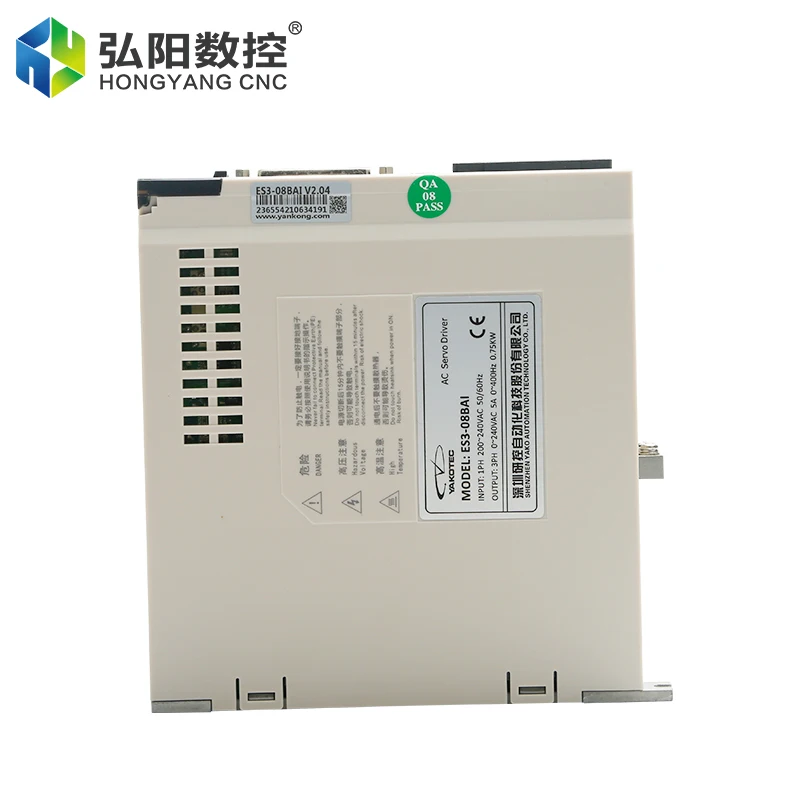 Yakotec ES3 Series 750W Servo Drive Motor ES3-08BAI AC Servo Drive + Hybrid Servo Drive Closed Loop Motor 2.39NM For CNC Lathes