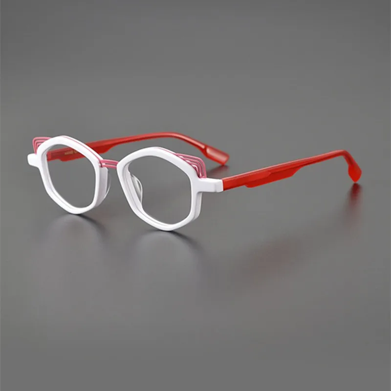 

Cat-eye glasses Frame Women's Fashion Retro Small frame Color acetate handmade optical frames Men's prescription glasses