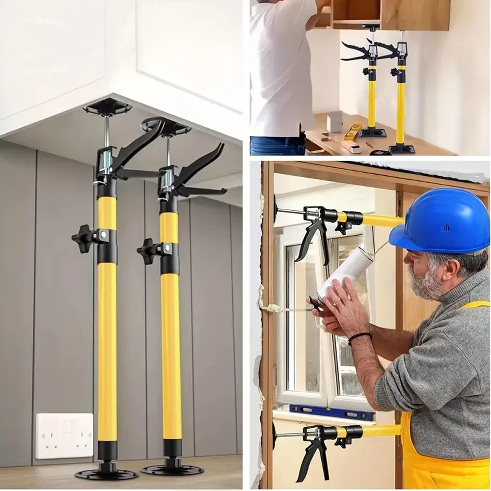 1/2 Stück arbeitssparende Teleskop-Stützstangen Jack Bar Trockenbau-Türlift-Stützbauwerkzeug für Schrank, Treppen, Veranden, Deck – Detail 11
