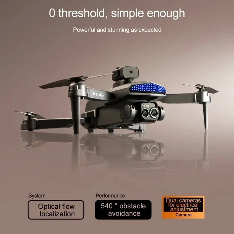 For Xiaomi D6 Drone Obstacle Avoidance Optical Flow Position Aerial Photography RC Foldable Quadcopter for Adult Child Toys