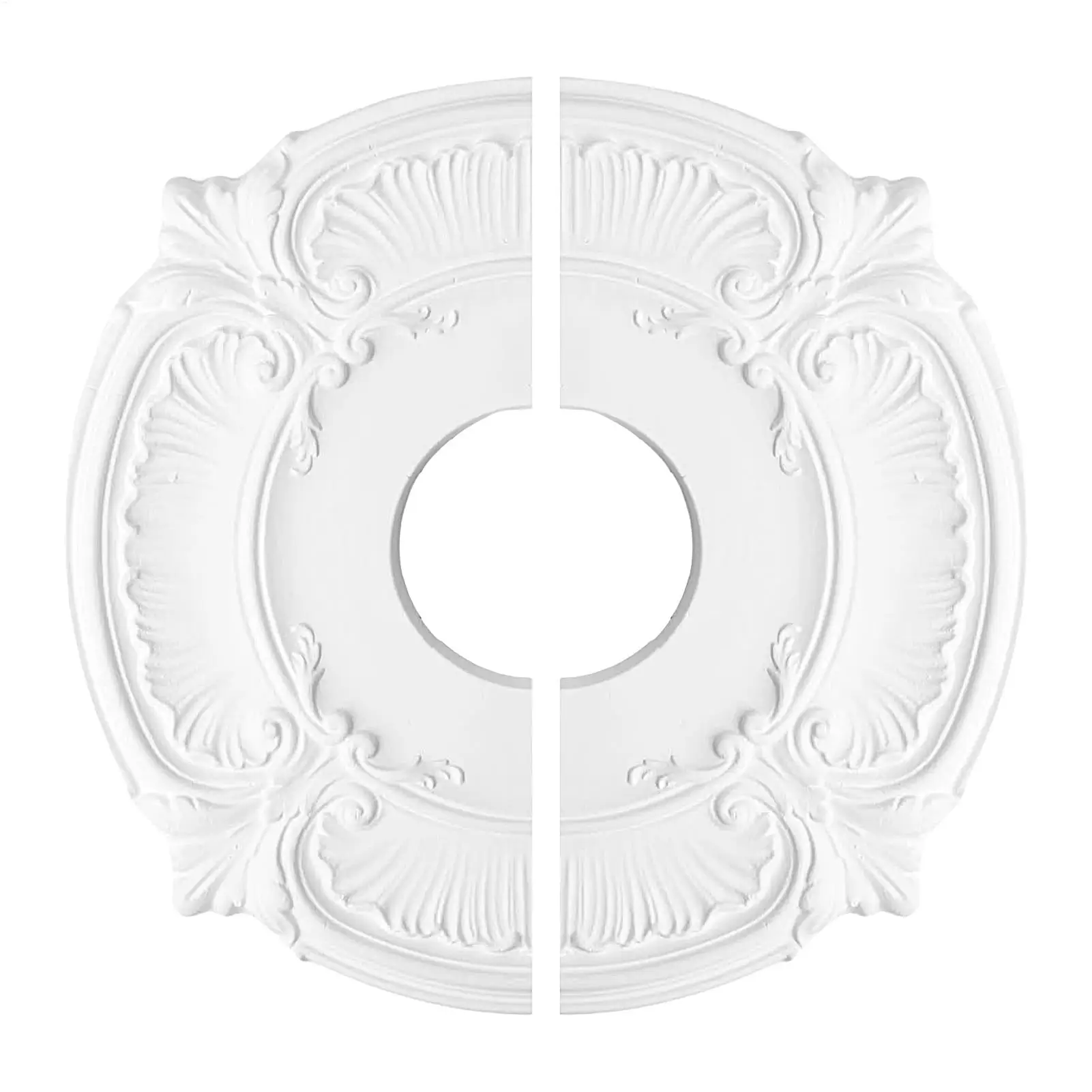 Split Medallion For Ceiling Light Ceiling Fan Cover Split Plate Elegant Trim Adhesive Cover Tight Fit For Indoor Study Bedroom