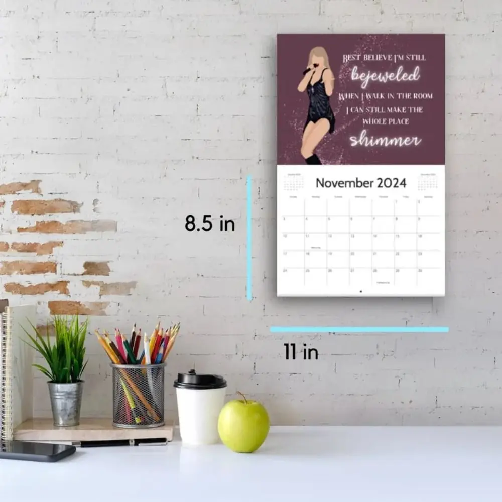 The Eras Tour Calendar 2024 Wall Hanging Calendar New Year's Gifts Time Planning Indoor Home Decoration