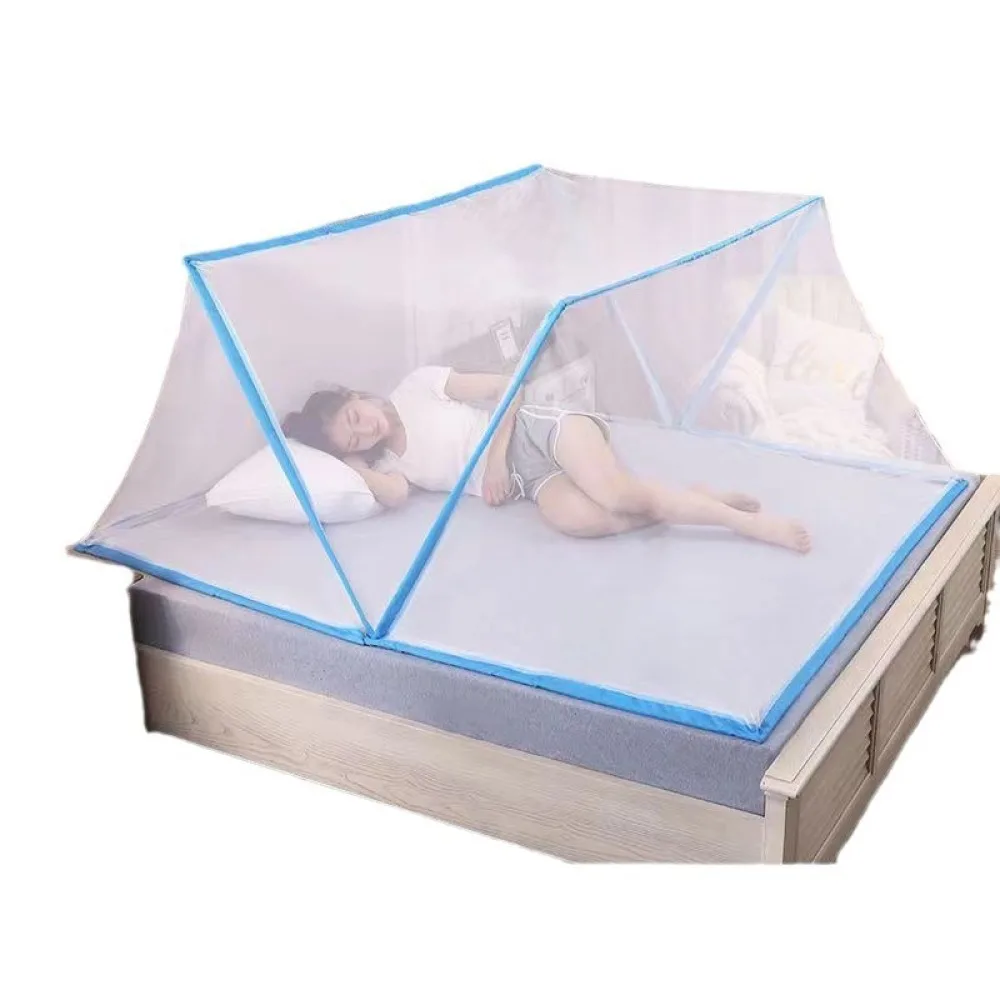 Foldable Mosquito Net Bed Canopy Portable Installation Free Mesh Tent For Student Dormitory Bed Protection Gear
