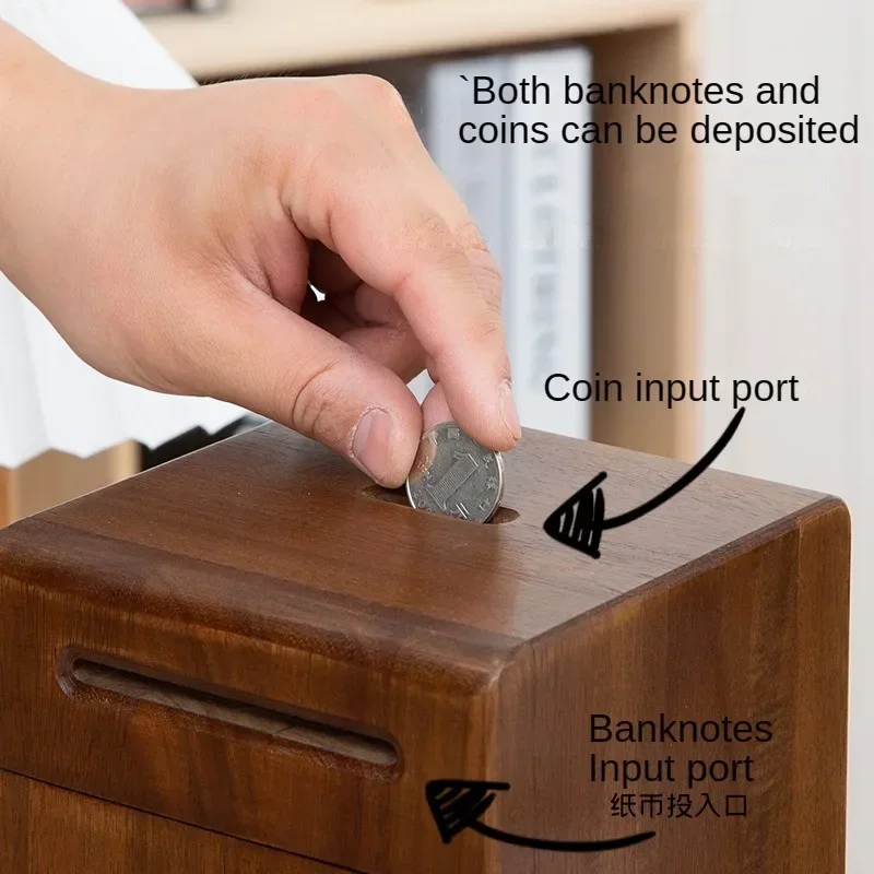 ، خزان تخزين الأموال وهدية عيد الميلاد، صندوق خيري خشبي يهودي مصنوع يدويًا - حصالة على شكل خنزير من الخشب الصلب قابلة للقفل للعملات المعدنية #3